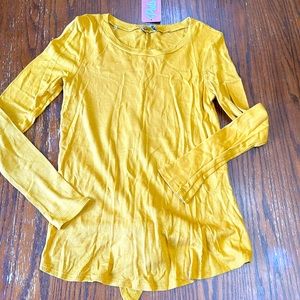 NWT Mustard Long Sleeve Top